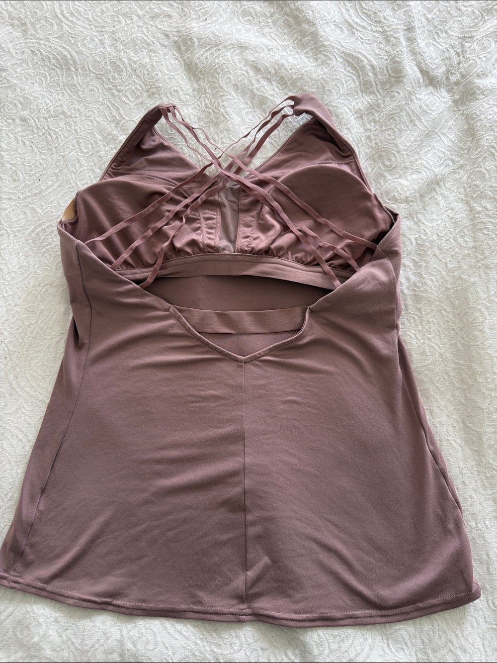 ALO Yoga Mauve Strappy-Back Bandeau Tank - Picture 2 of 5